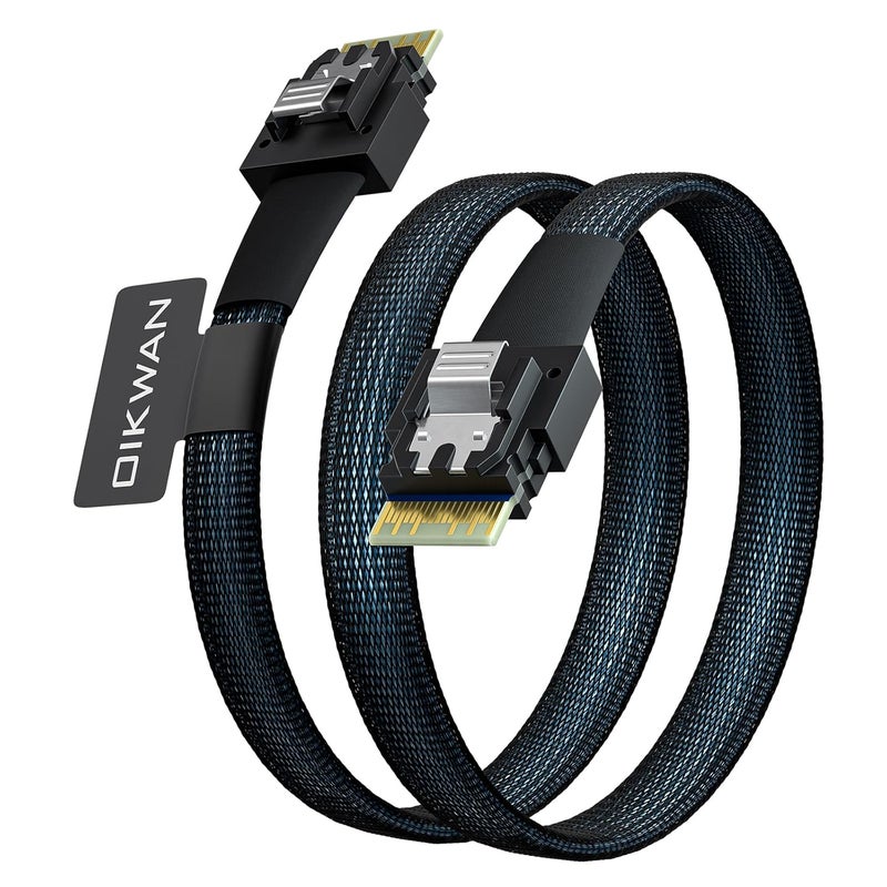 OIKWAN كابل SFF-8654 4i PCI-E Slimline SAS 4.0، 0.5م - Image 1